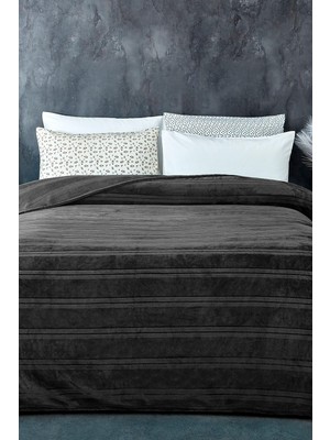 Mythriva Mayer Supersoft Yumuşak Çift Kişilik Battaniye 180X230 cm Antrasit