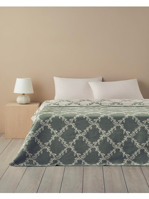 Mythriva English Home Ivy Trellis Pamuklu King Size Battaniye 220X240 cm Yeşil