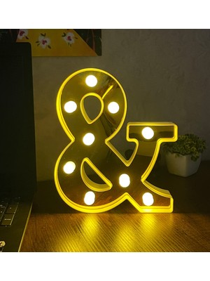 Mythriva Giftmoda 3D Işıklı LED Harf Dekoratif Aydınlatma Büyük Boy &