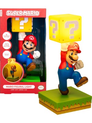 Mythriva Paladone Süper Mario Diorama Işık - 3 Parlaklık Ayarına ve Resmi Sese Sahip 35 cm Dokunarak Etkinleştirilen Lamba, USB ile Çalışan Yatak Odası ve Oyun Odası Dekoru - Nintendo Koleksiyon Hediyesi