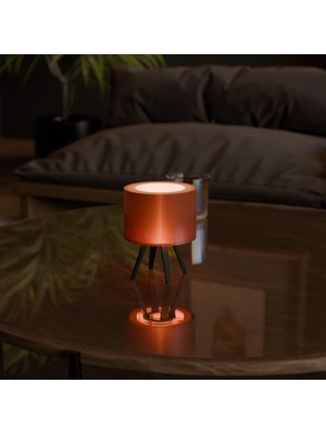 Mythriva Deco Fabrıca Modern Mood Tripod Masa Lambası – Renk Geçişli Dekoratif Abajur | Yatak Odası ve Salon Için Ortam Aydınlatması, Gece Lambası