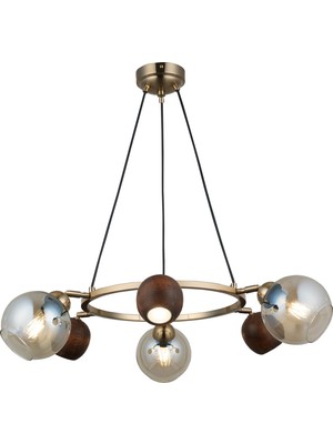 Mythriva Lucea Jamo 3+3 Antık Lak Avize 3XGU10+3XE27