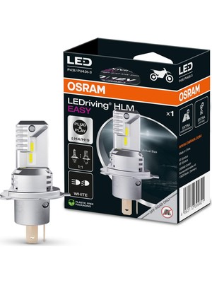 Mythriva Osram Ampul H4/H19 Ledriving Easy - Blister 19W 12V P43T 5x1 3c, LED Far Ampulü 64193DWESY-1HB