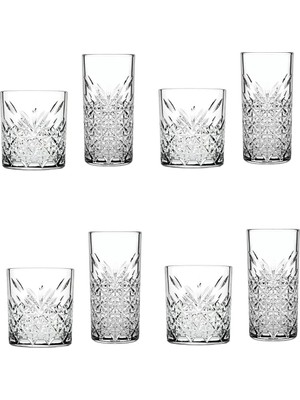 Mythriva Pasabahce Timeless Viski ve Soğuk Kahve Kokteyl Bardağı 8 Parça Timeless Serisi 869526886658966AYBABASTORE