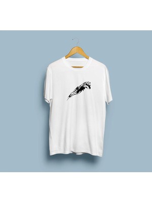 Bahriyeli Collection Oversize Alevli P Uma Tasarımlı Unisex T-Shirt