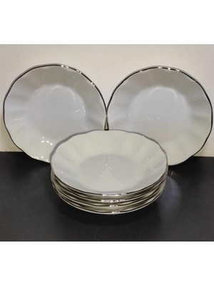 Mythriva Porland Porselen 6'lı Yaldız Çay Tabak 11 cm (6 Adet) 8697263544758