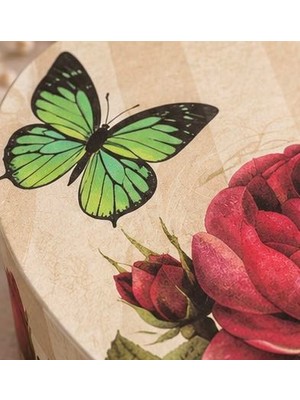 Xuping Gül Desenli Kalp Şeklinde 21X21X10 cm Dekoratif Hediye Kutusu – Kapaklı Romantik Hediye Sunum Kutusu