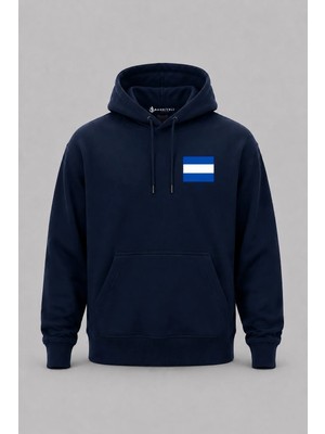Bahriyeli Collection Kapüşonlu J Harfi Sancak Cep Baskılı Unisex Sweatshirt
