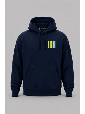 Bahriyeli Collection Kapüşonlu G Harfi Sancak Cep Baskılı Unisex Sweatshirt