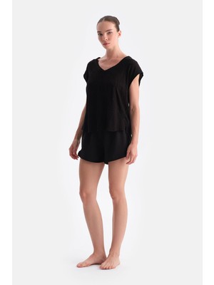 Mythriva Dagi Örgü Külot Bikini Altı, 40, 25SW81242ST, Siyah, Kadın