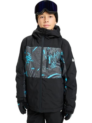Mythriva Quiksilver Side Hit Printed - Fonksiyonel Kar Ceketi - Erkek Çocuk 4-16 - 4-5y - Siyah.