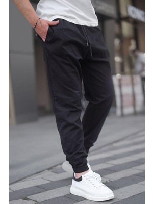 Mythriva Madmext Siyah Relaxed Jogger Pantolon 6853,SIYAH Xl
