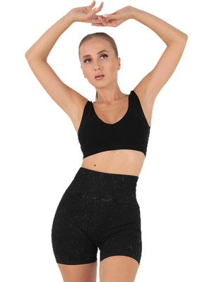 Mythriva Doremi Seamless Kalın Askılı Spor Sütyen Siyah M-L