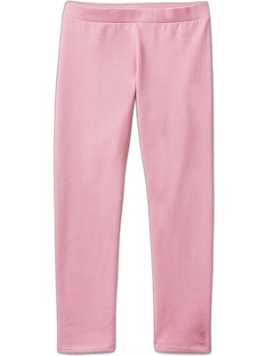Mythriva United Colors Of Benetton Kız Çocuk Logo Işlemeli Regulat Fit Tayt,gül Kurusu 7-8 Yaş