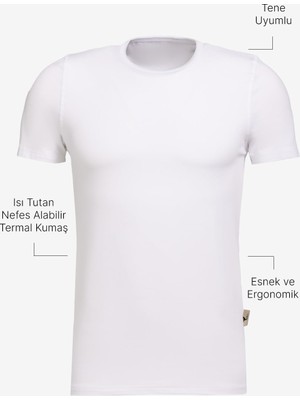 Mythriva Ac&co / Altınyıldız Classics Standart Fit Normal Kesim Isı Tutan Nefes Alabilir Esnek Termal Içlik Tişört, Renk Beyaz, Beden 2xl