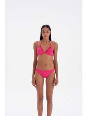 Mythriva Eros Kadın 3055BK Üçgen Küçük Bikini Takımı, Örme, Fuşya, 36