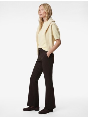 Mythriva Slim Fit Normal Bel Kemerli Ispanyol Paça Pantolon