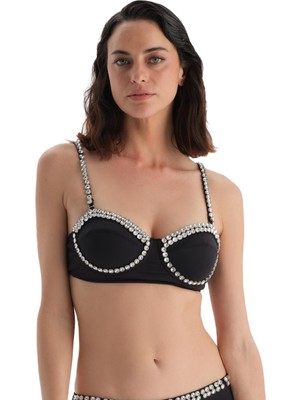 Mythriva Dagi Kadın Bralet, Örme, Siyah, 36
