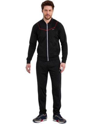Mythriva Slazenger Roosevelt In Erkek Cepli Fermuarlı Siyah Eşofman Takımı
