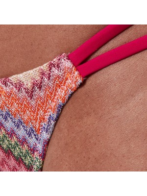 Mythriva Dagi Missoni Baskılı Slip Bikini Altı, 40, 24SW81049GB, Pembe, Kadın