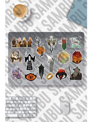 Mythriva Ms Major Selection Yüzüklerin Efendisi Temalı Sticker Etiket Seti - Lord Of The Rings Sticker - Laptop Notebook Telefon