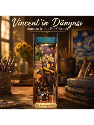 Mythriva Van Gogh Temalı Book Nook Kitap Köşesi – Vincent’ın Dünyası Dıy Maket