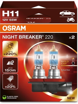 Mythriva Osram Ampul H11 55W 12VPGJ1925X2TRQR2B Osram Night Breaker - 64211NB220-2HB
