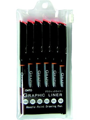 Mythriva Ohto Çizim Serisi Graphic Liner 6 Lı Set (005-01-02-03-05-10)