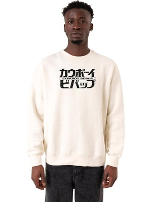 Mythriva Tshirthane Cowboy Bebop Retro Letter Logo Ekru Erkek 2ip Sweatshirt P20680S2814, Xl