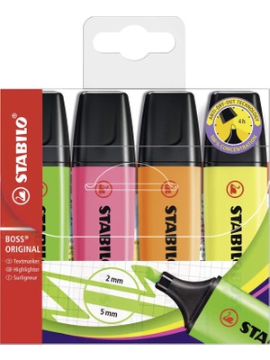 Mythriva Stabılo - Işaretleme Kalemi - Boss Orıgınal - 4'lü Paket - Çeşitli Renkler