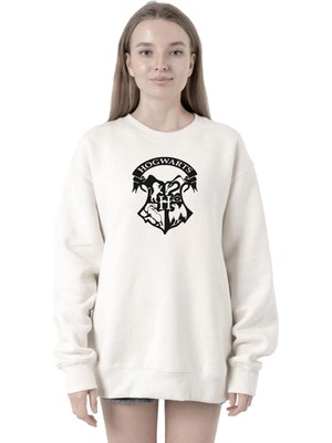 Mythriva Tshirthane Hp Hogwarts Beyaz Kadın 2ip Sweatshirt P21444S5537, M