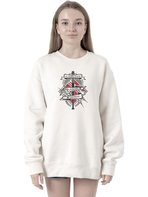 Mythriva Tshirthane The Walking Dead Negan & Lucille Beyaz Kadın 2ip Sweatshirt P23673S8560, M