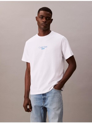 Mythriva Erkek Regular Fit Bisiklet Yakalı Kısa Kollu Beyaz T-Shirt LV04RB824G-YAF