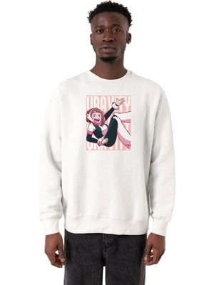 Mythriva Tshirthane My Hero Academia Uravity Minimal Beyaz Erkek 2ip Sweatshirt P22228S2745, L