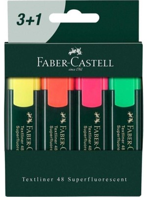 Mythriva Faber-Castell Faber Fosforlu Kalem Siyah Gövde 3+1 1548