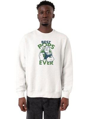 Mythriva Tshirthane Popeye Best Pops Ever Beyaz Erkek 2ip Sweatshirt P19500S7791, M