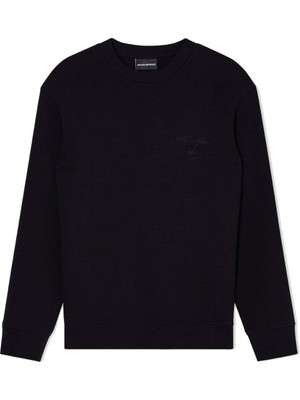 Mythriva Emporio Armani Logo Işlemeli Streç Pamuklu Regular Fit Bisiklet Yaka Sweat Erkek Sweat EM002906 AF10013 MC352