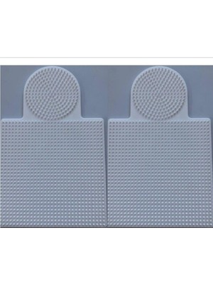 Mythriva Hdg 2 Adet Ütü ile Yapışan Boncuk Dizme Tablası Büyük Boy - Kare : 15,5 cm - Daire : 8,5 cm - Beyaz Renk