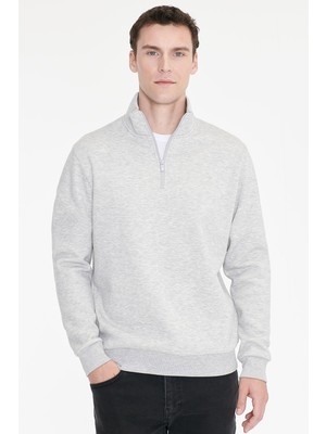 Altınyıldız Classics Standart Fit Normal Kesim Içi Polarlı Bato Yaka Pamuklu Sweatshirt