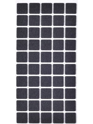 Mythriva Siyah Keçe 50 Adet 2 x 2 cm Kare Yapışkanlı Sandalye, Masa, Koltuk Altı Parke Koruma Keçesi