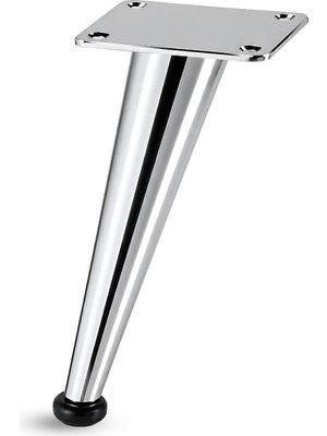 Mythriva Omaks (1 Adet) 15 cm Metal Krom Dereceli Mobilya Sehpa Kanepe Ayağı Montaj Vidaları Dahil Ayak