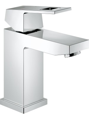 Mythriva Grohe 2313300A Eurocube S Boy Tek Kulplu Tek Delikli Banyo Bataryası Az Tahliye - 1,2 Gpm, Starlight Krom