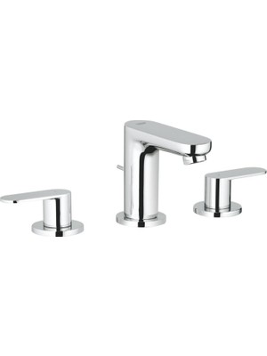 Mythriva Grohe 2019900A Eurosmart Cosmopolitan Urosmart Cosmopolitan Yaygın 2 Saplı 3 Delikli Banyo Bataryası, 1.2 Gpm, Starlight Krom