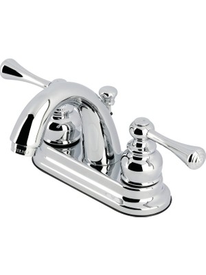 Mythriva Kingston Brass GKB5611BL Vintage 10,3 cm Perakende Açılan Lavatuvar Musluğu, Cilalı Krom, 8,5 cm Musluk Erişimi