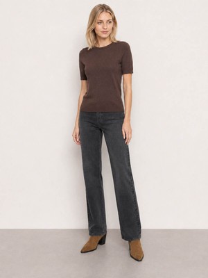 Loft New Straight Regular Fit Siyah Kadın Jean Pantolon LF2044348