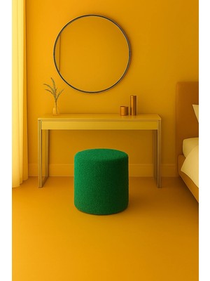 Yumuşak Peluş Kumaş Silindir Puf – Oturma ve Dekoratif Koltuk