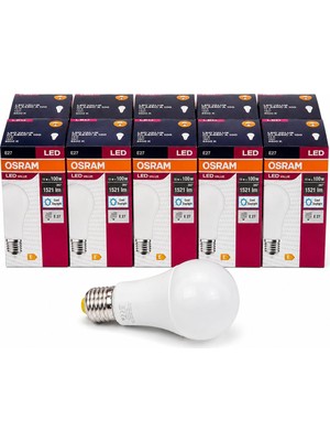 Neva Home LED Value Classic A100 E27 LED Ampul 13W 1521 Lümen 100W Eşdeğeri Uzun Ömürlü Enerji Tasarruflu Ampul 10'lu Paket (Beyaz Işık)