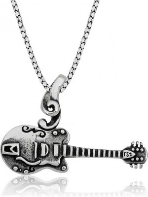 Pileli Store ​925 Ayar Gümüş Gitar Gümüş Kolye