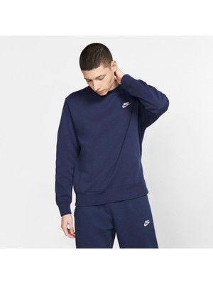 Nike Nsw Club Fleece Crew Lacivert Erkek Sweatshirt