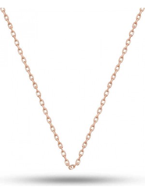 Pileli Store Gümüş Rose 0.30 Mikron 45 cm Forse Kadın Zincir